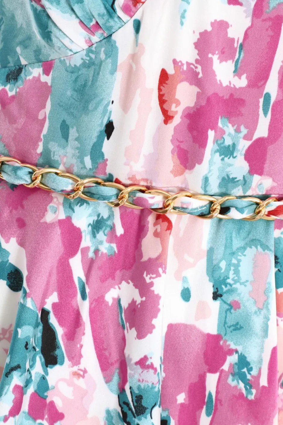 Quiz Blue Marble Print Satin Playsuit Sale