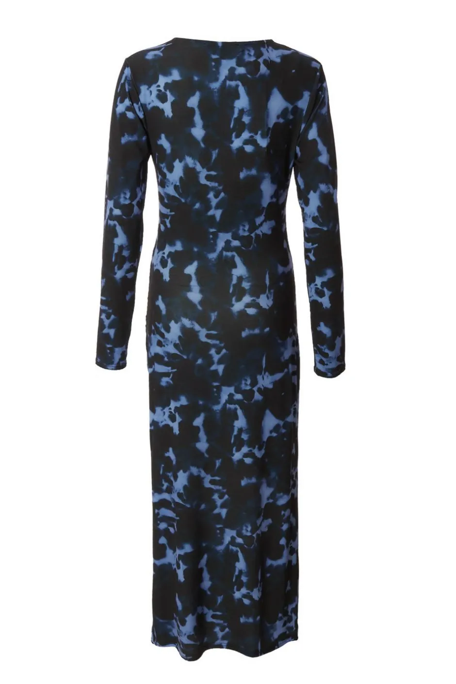 Quiz Blue Marble Ruched Midi Dress New
