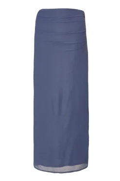 Quiz Blue Mesh Maxi Skirt Best