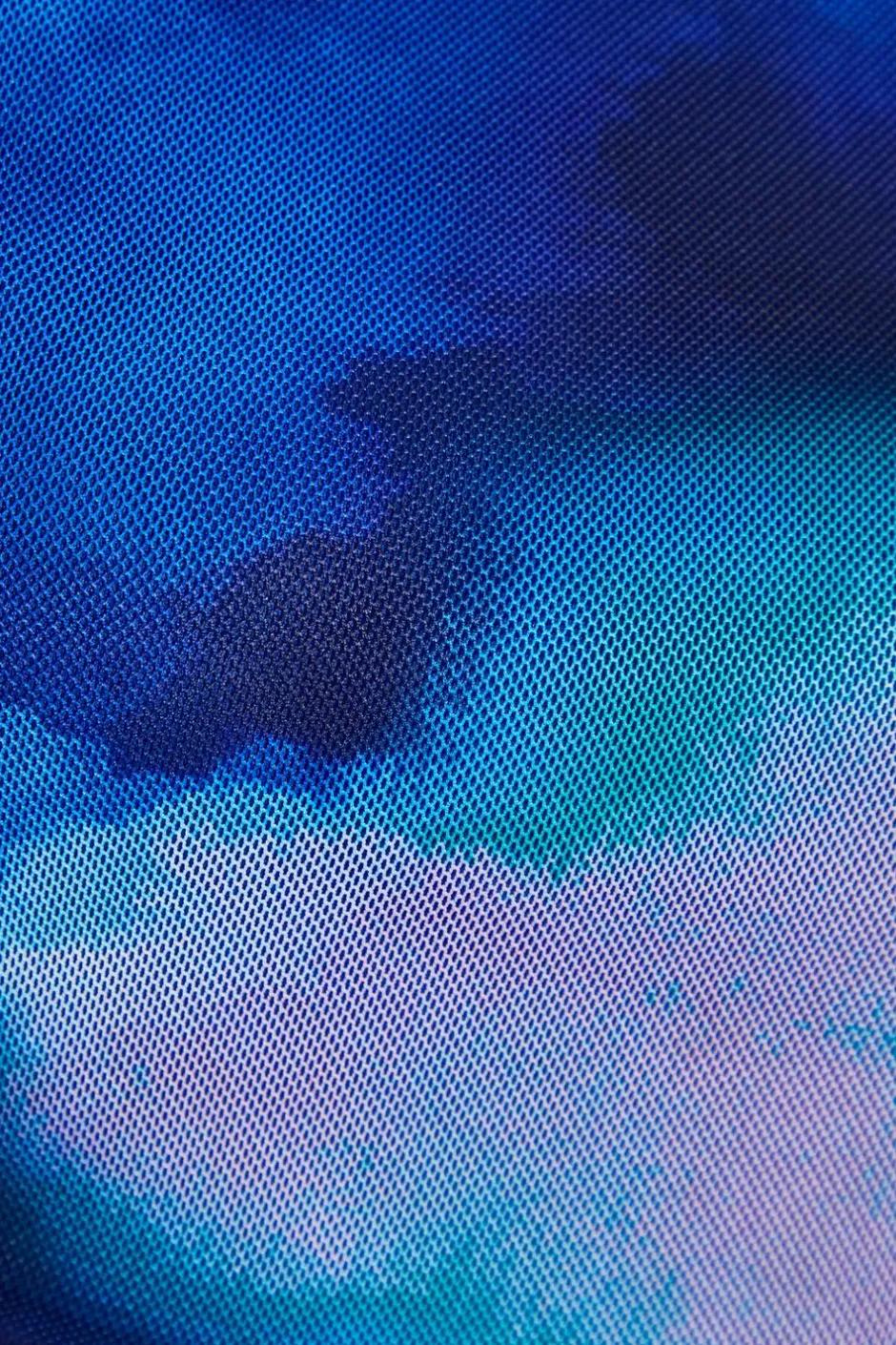 Quiz Blue Mesh Tie Dye Print Crop Top Best