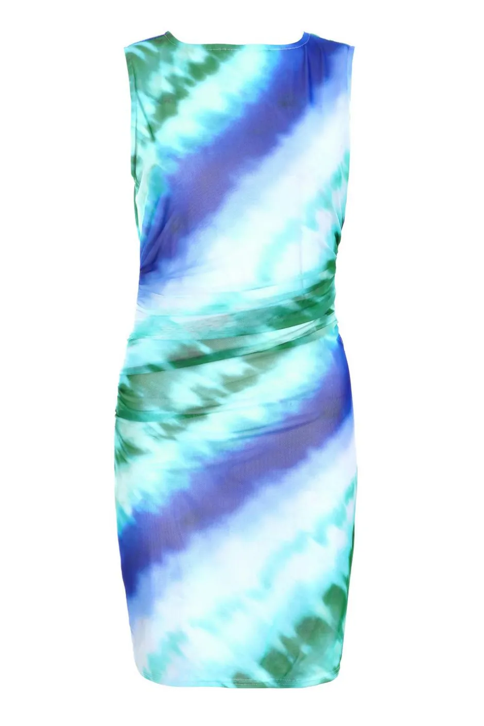 Quiz Blue Ombre Mesh Bodycon Dress Clearance