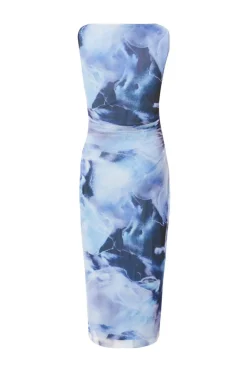 Quiz Blue Printed Midaxi Dress Online