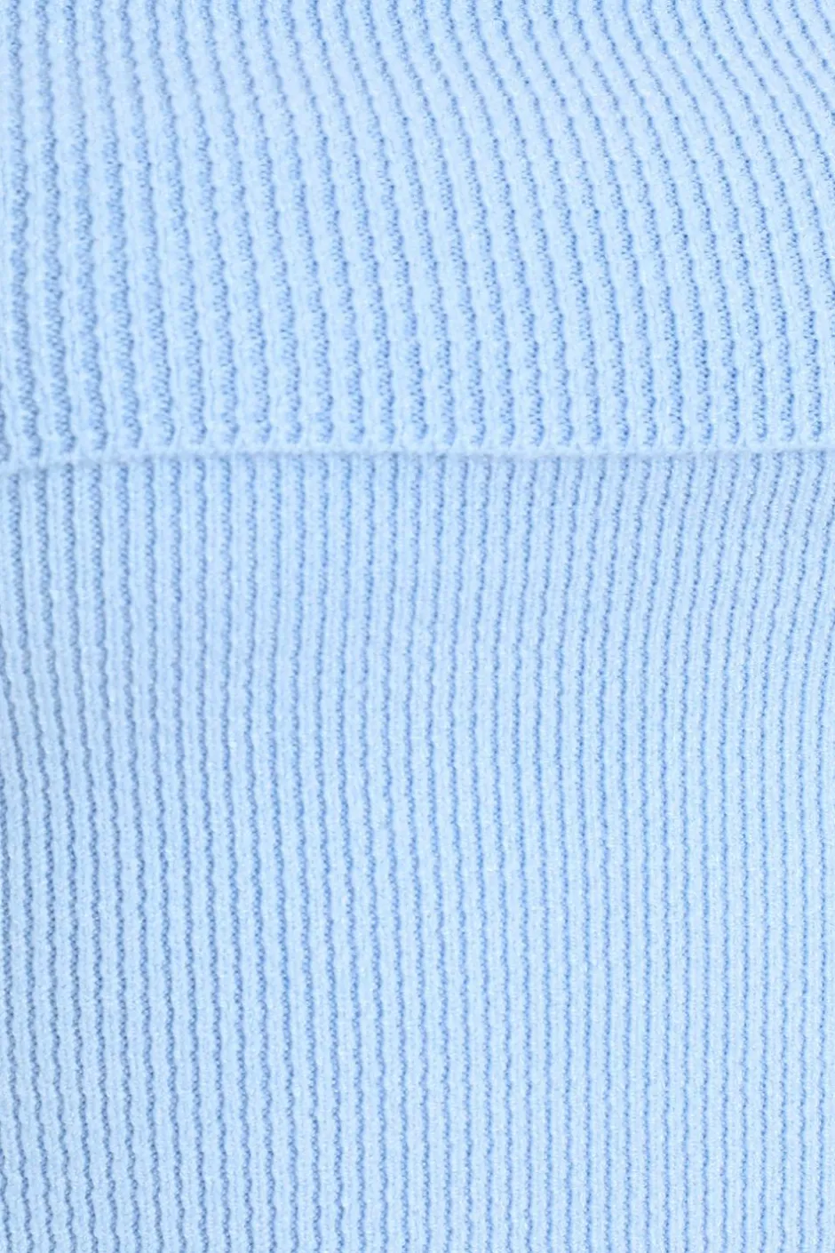 Quiz Blue Ribbed Bardot Jumper Light Blue Sale