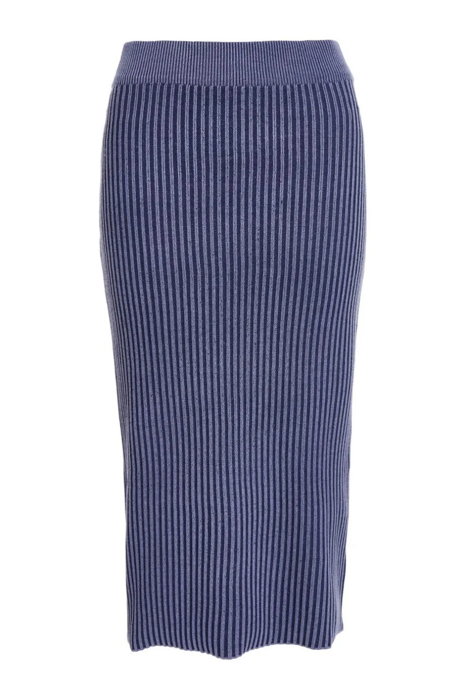 Quiz Blue Ribbed Midi Skirt Sale