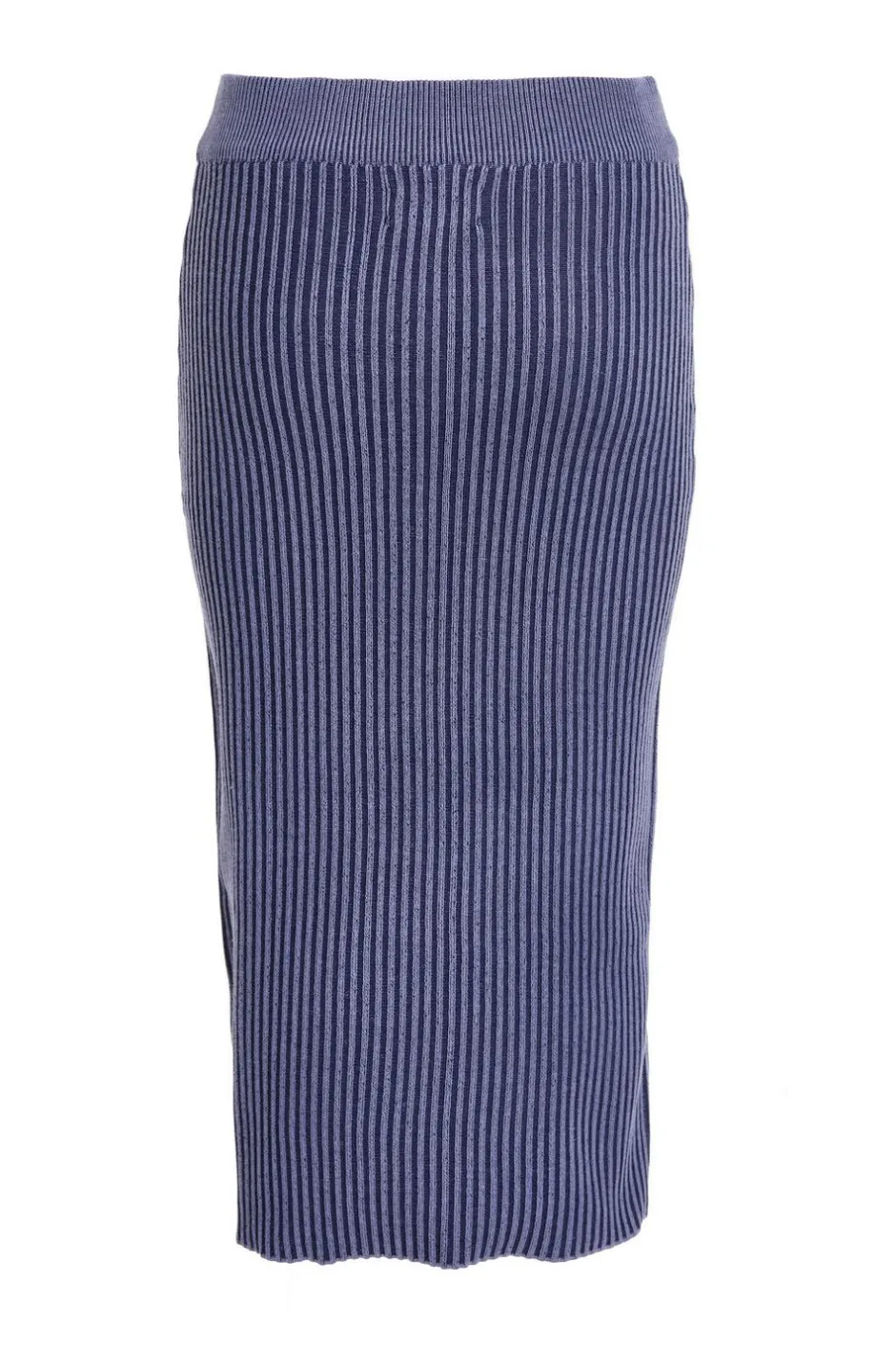 Quiz Blue Ribbed Midi Skirt Sale