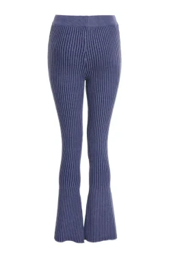 Quiz Blue Ribbed Trousers Outlet