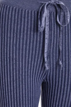 Quiz Blue Ribbed Trousers Outlet