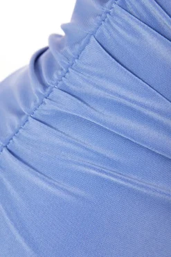 Quiz Ruched Midaxi Dress Blue Online