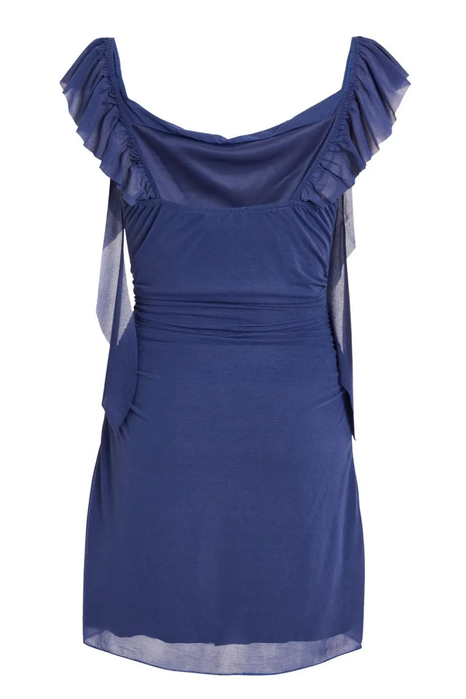 Quiz Blue Ruffle Sleeve Mini Dress Best