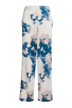 Quiz Blue Satin Marble Print Trousers Online
