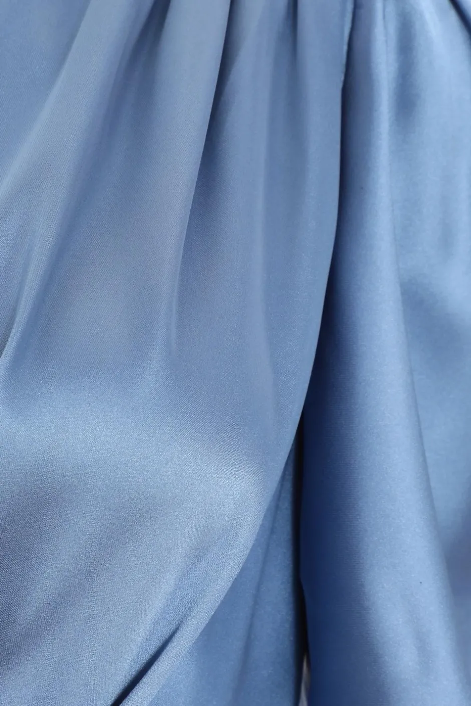 Quiz Blue Satin Wrap Ruched Midi Dress Online