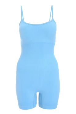 Quiz Blue Seamless Playsuit New