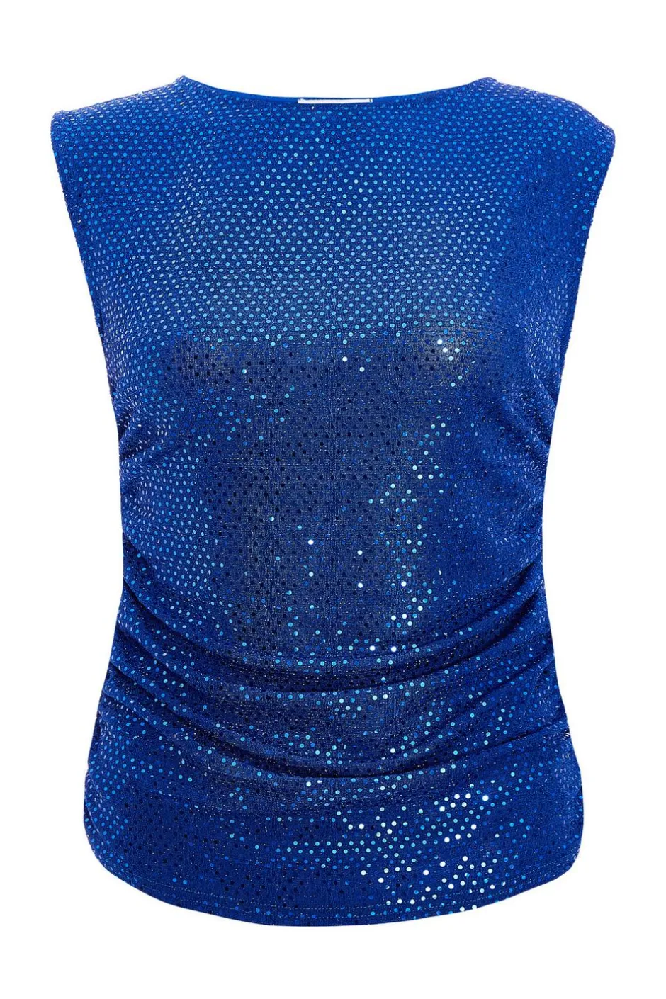 Quiz Sequin Vest Top Blue Outlet