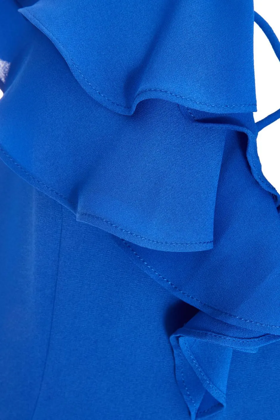 Quiz Strappy Ruffle Chiffon Maxi Dress Blue Best