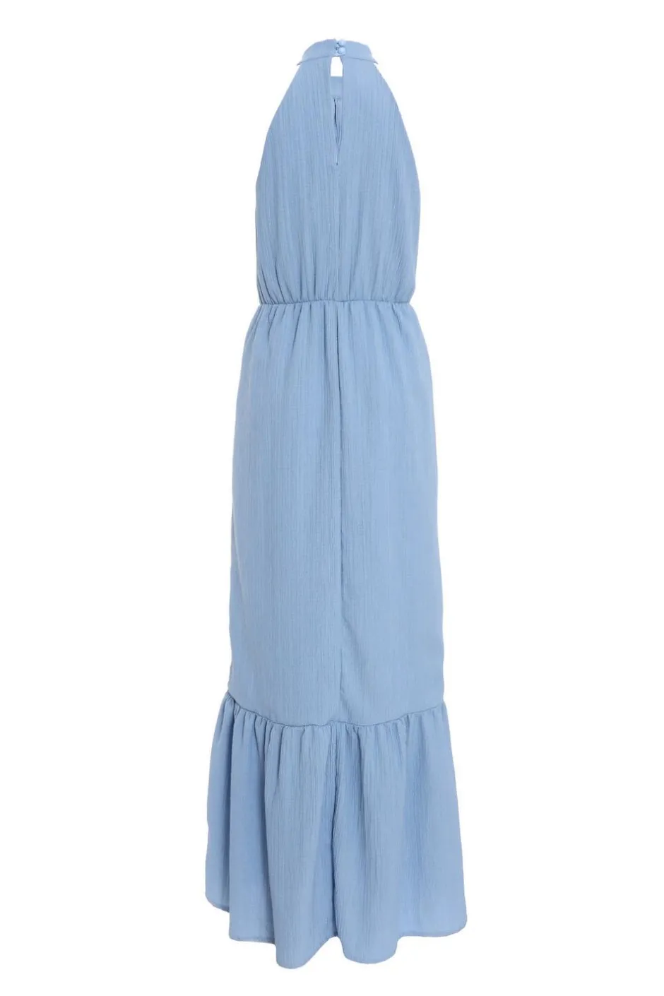 Quiz Blue Textured High Neck Maxi Dress