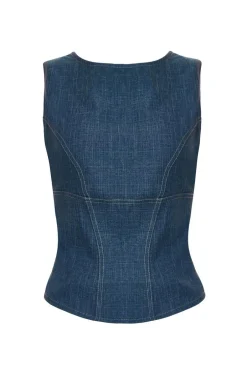 Quiz Tie Back Top Blue Online