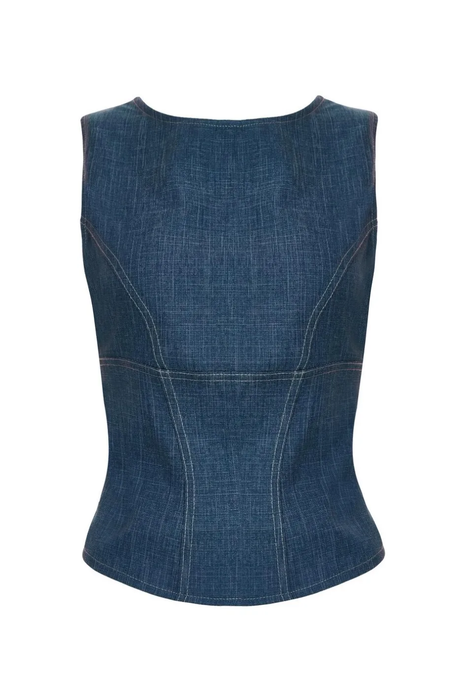 Quiz Tie Back Top Blue Online