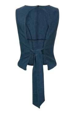 Quiz Tie Back Top Blue Online
