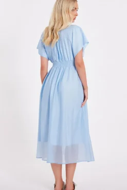 Quiz Blue V-Neck Midi Dress Best
