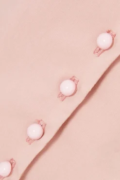 Quiz Blush Button Detail Corset Top Outlet