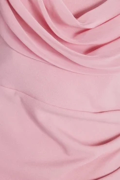 Quiz Chiffon Bardot Maxi Dress Blush
