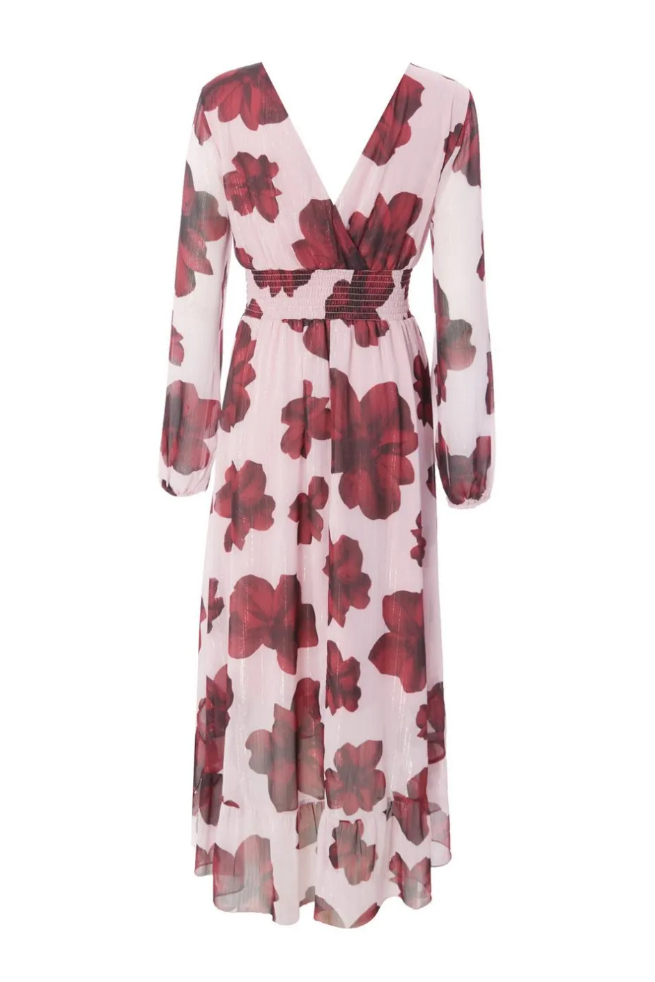 Quiz Blush Floral Dip Hem Midi Dress Best