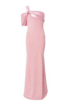 Quiz One Shoulder Maxi Dress Blush Clearance