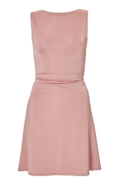 Quiz Blush Ruched A-Line Mini Dress Online