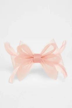 Quiz Small Bow Clip Fascinator Blush Discount