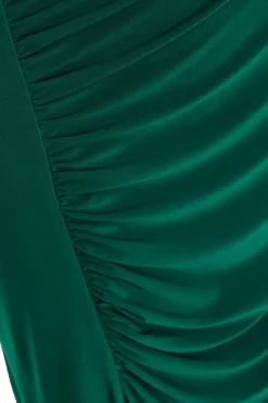 Quiz Bottle Green Diamante Trim Maxi Dress Best