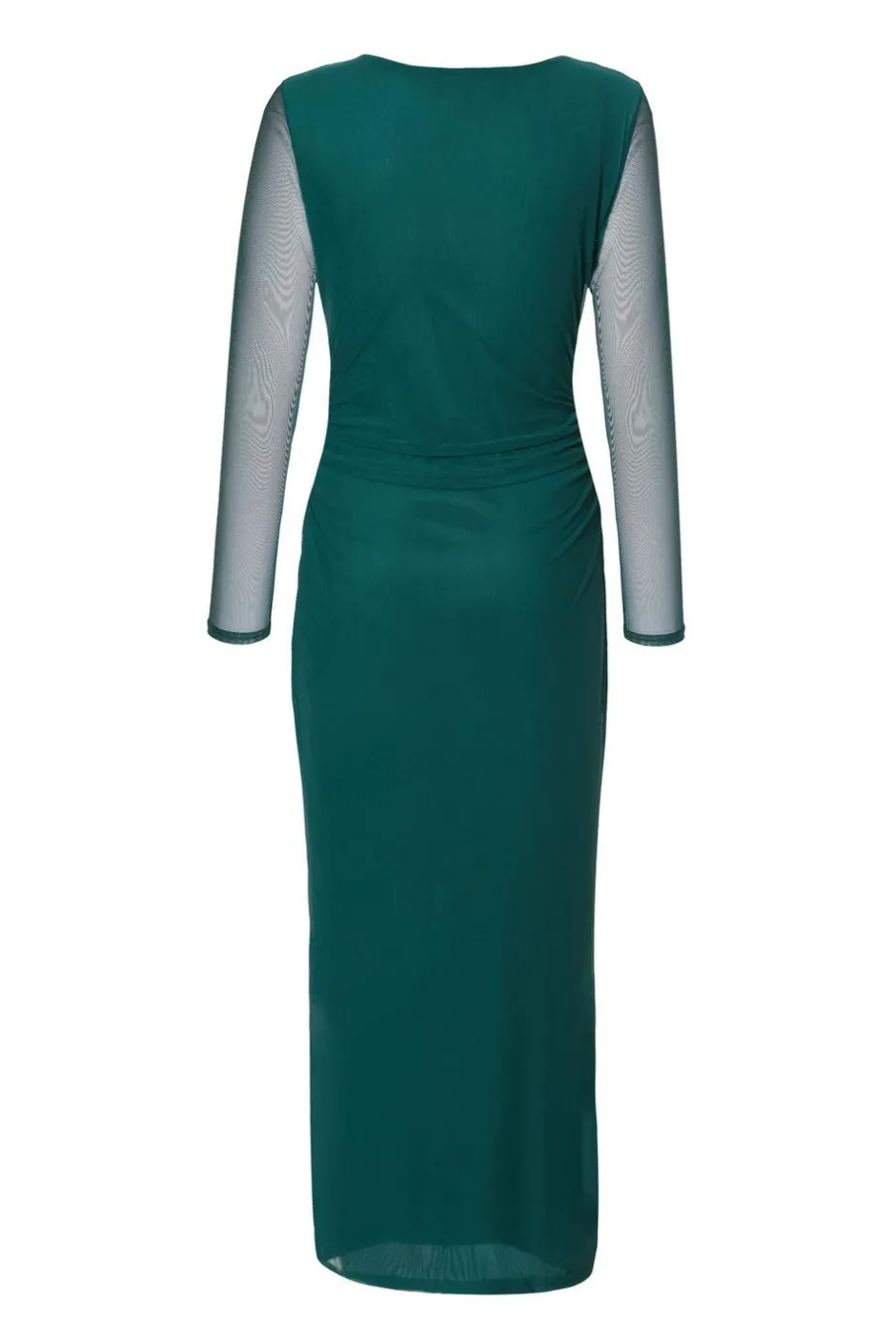 Quiz Mesh Buckle Midaxi Dress Bottle Green