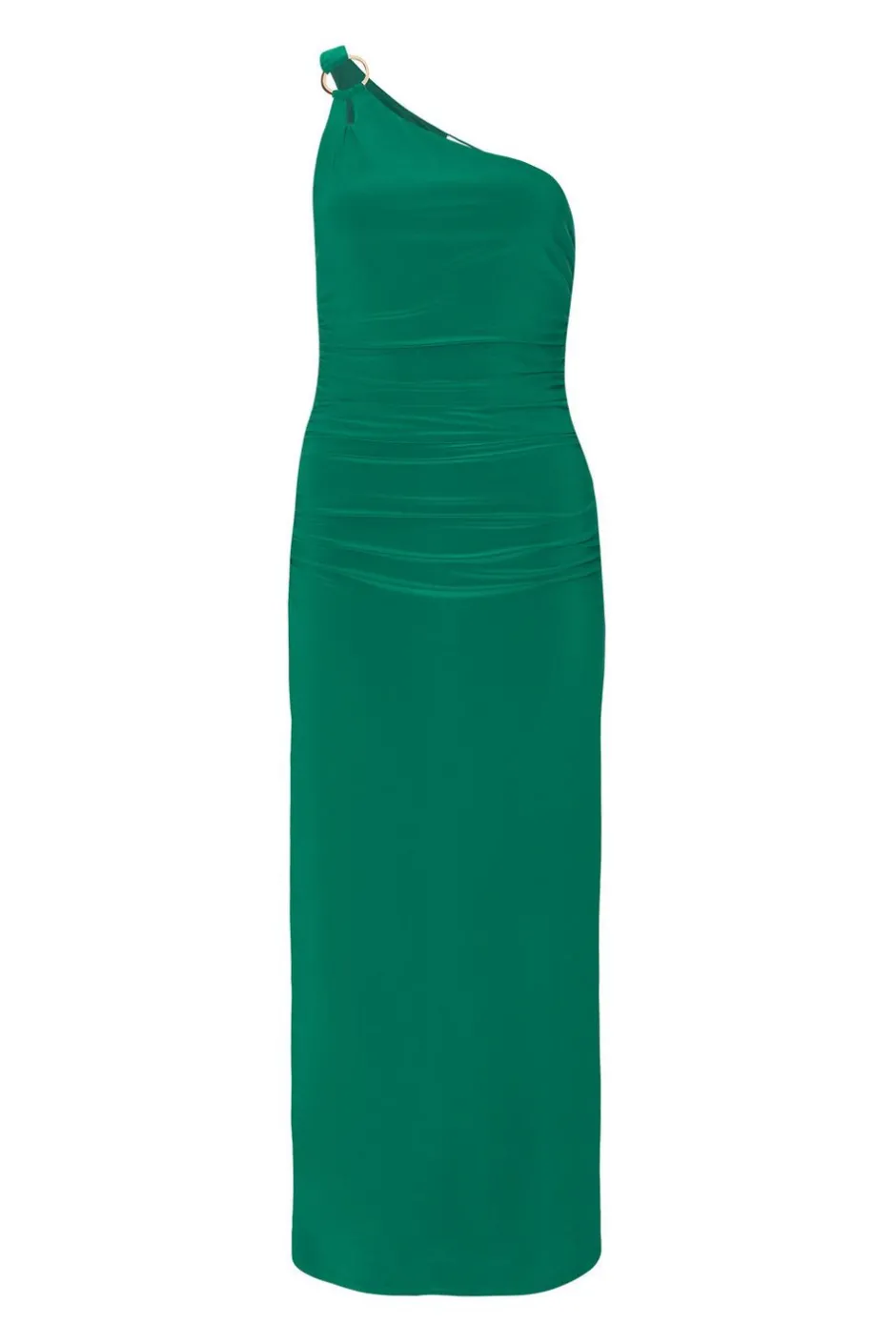 Quiz One Shoulder Midaxi Dress Bottle Green Best