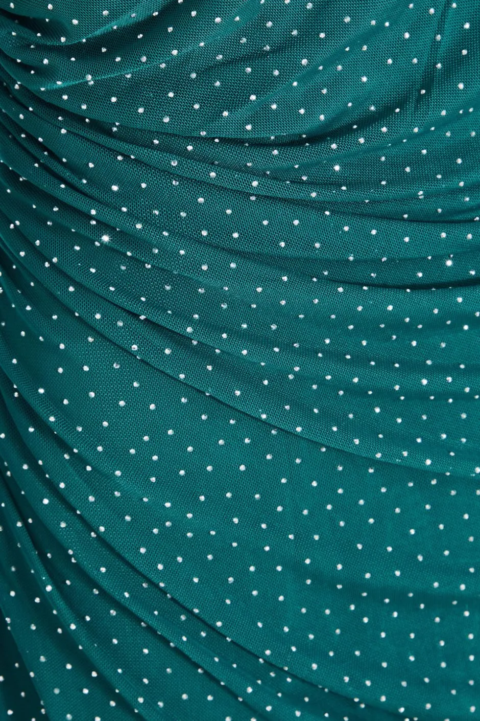 Quiz Rhinestone Midaxi Dress Bottle Green New