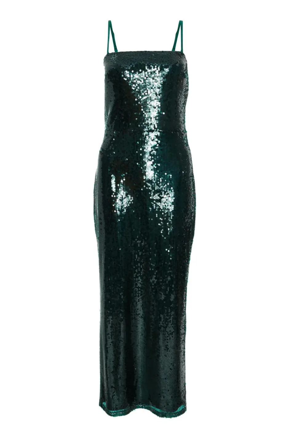 Quiz Bottle Green Sequin Midaxi Dress Clearance