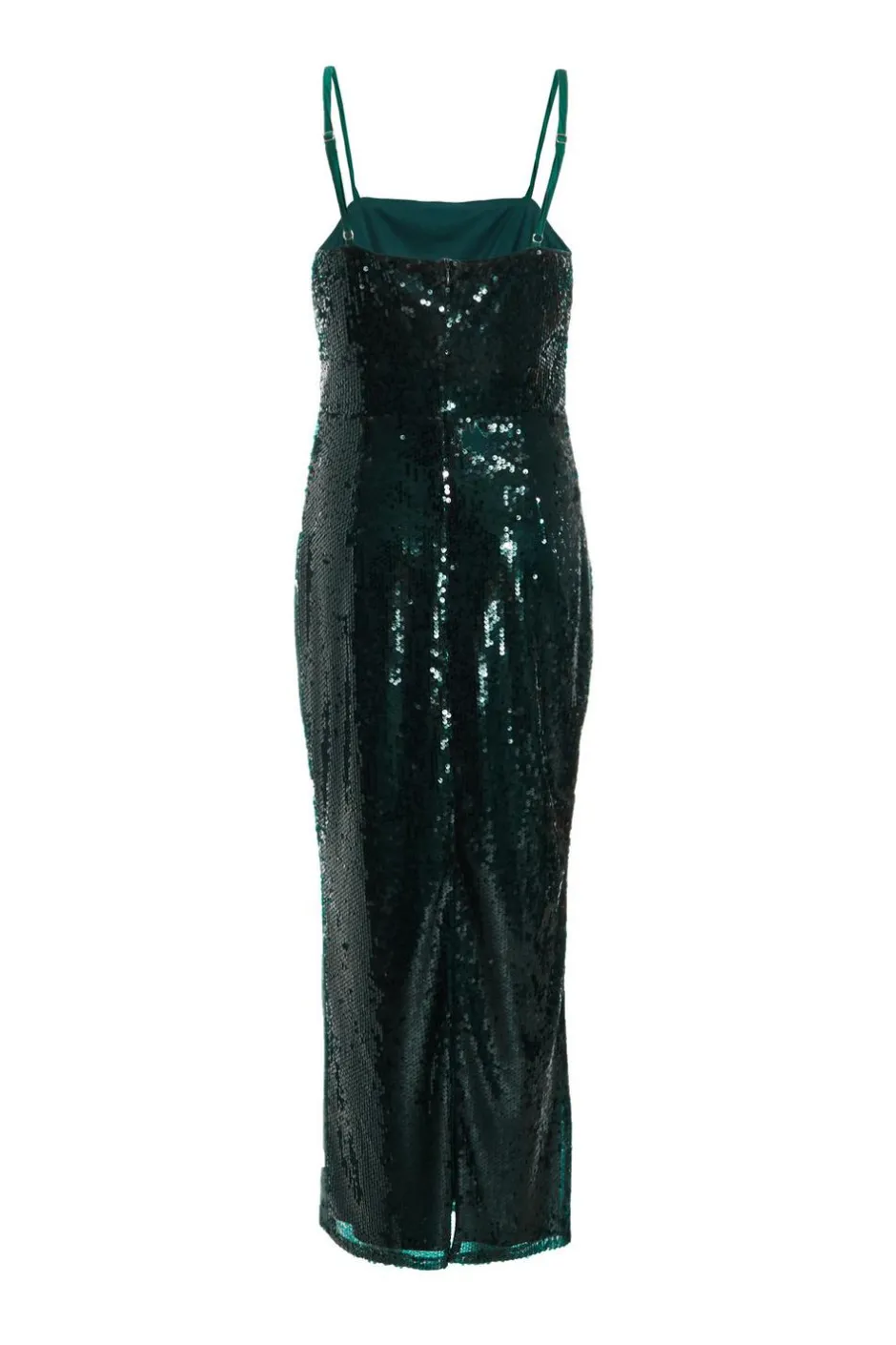 Quiz Bottle Green Sequin Midaxi Dress Clearance