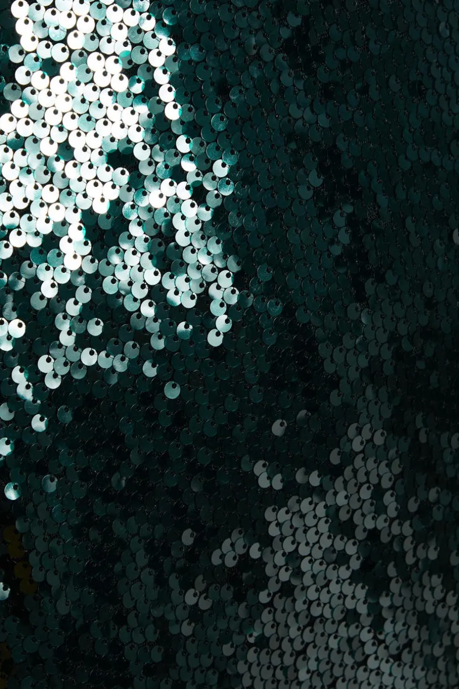 Quiz Bottle Green Sequin Midaxi Dress Clearance