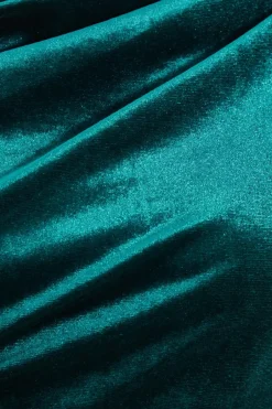 Quiz Velvet Asymmetric top Bottle Green
