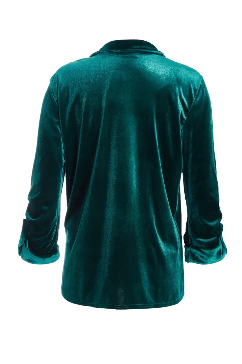 Quiz Velvet Blazer Bottle Green Clearance