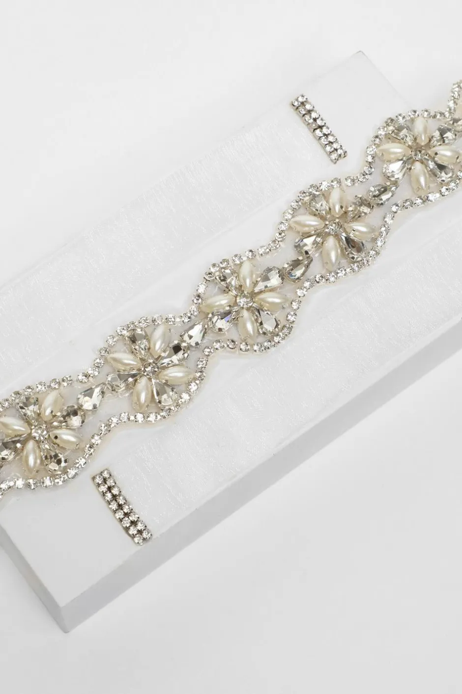 Quiz Bridal Diamante Pearl Belt New