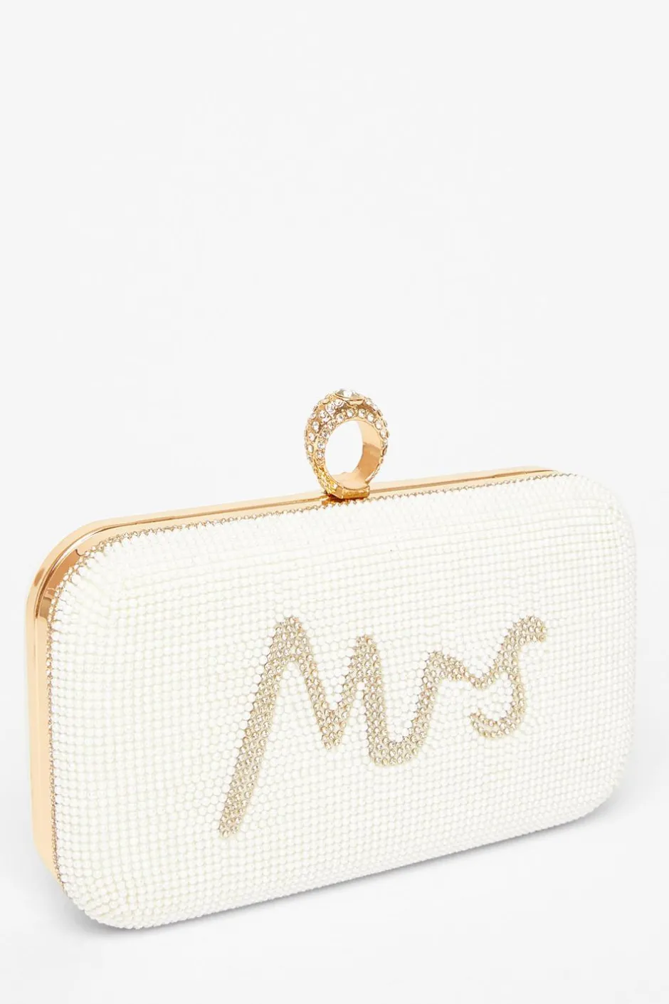 Quiz Bridal Gold Pearl Box Bag Hot