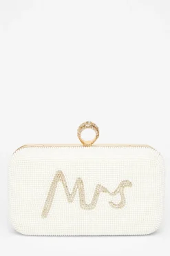 Quiz Bridal Gold Pearl Box Bag Hot