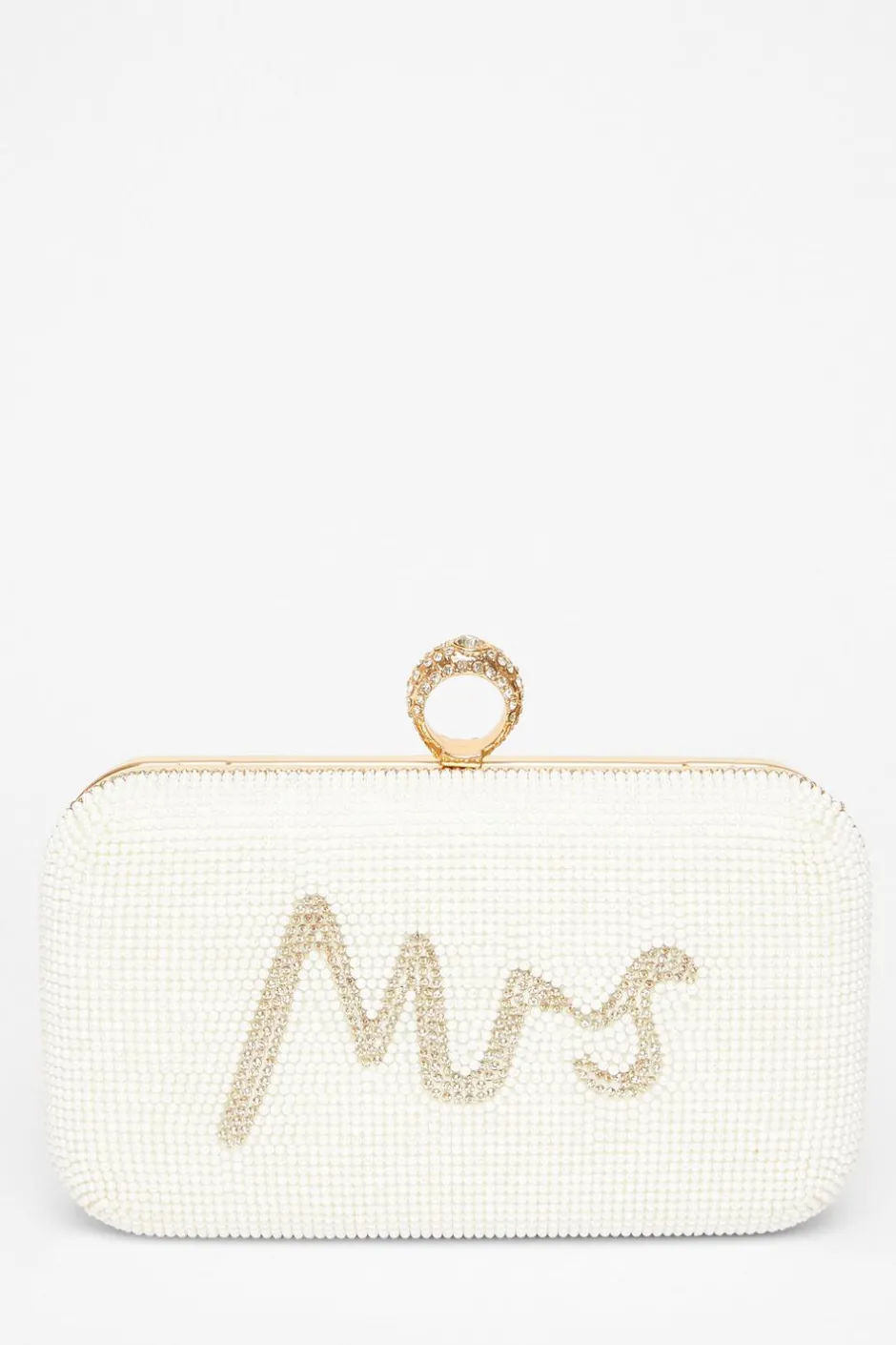 Quiz Bridal Gold Pearl Box Bag Hot