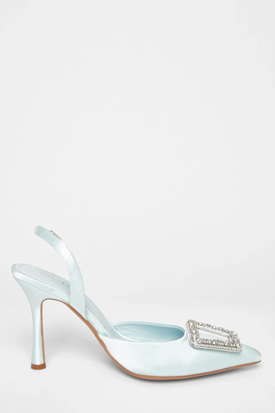 Quiz Bridal Brooch Court Heels Pale Blue Outlet