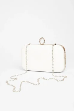 Quiz Bridal Silver Pearl Box Bag Best