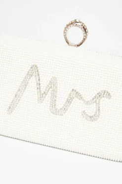 Quiz Bridal Silver Pearl Box Bag Best