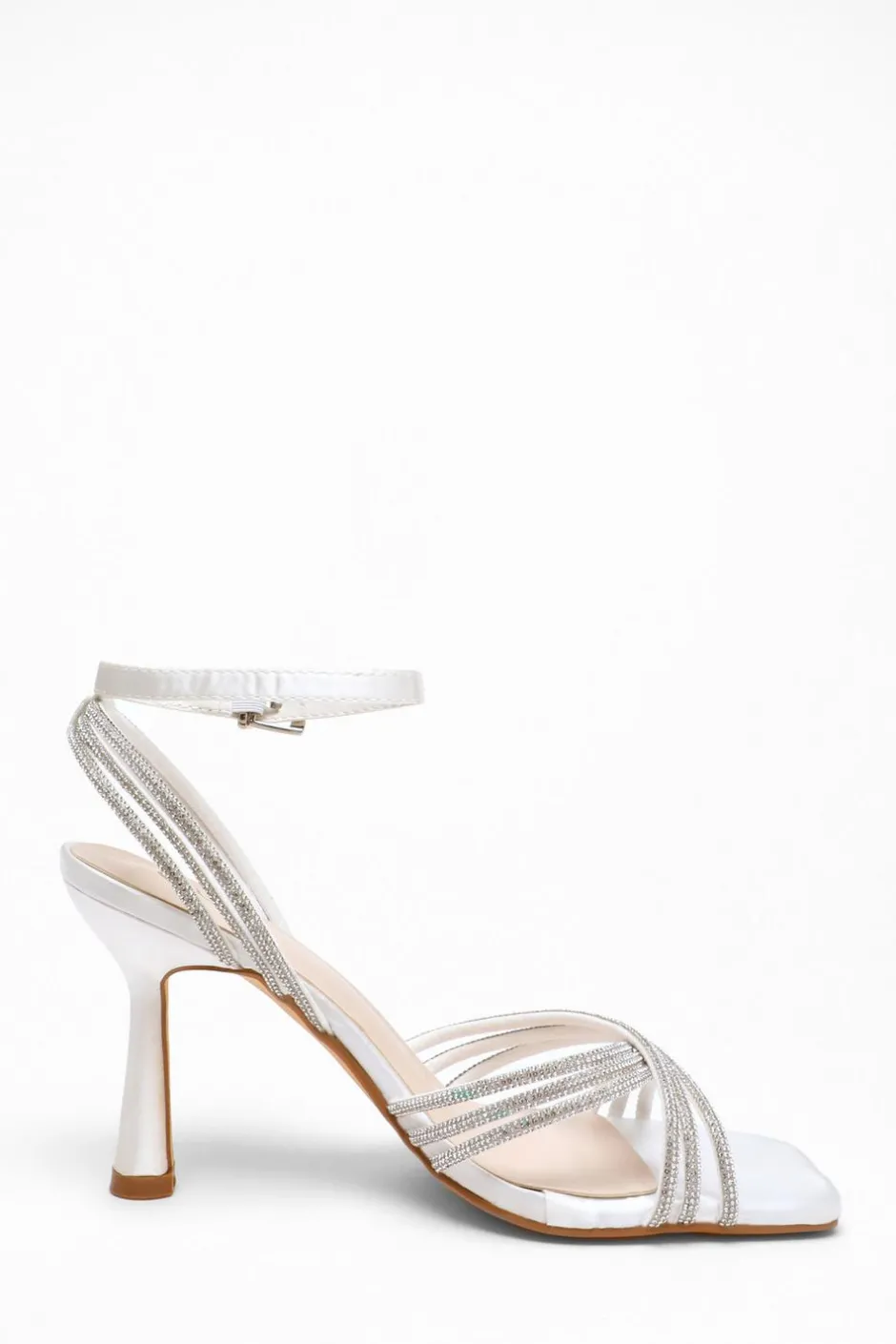 Quiz Bridal White Diamante Heeled Sandals Best