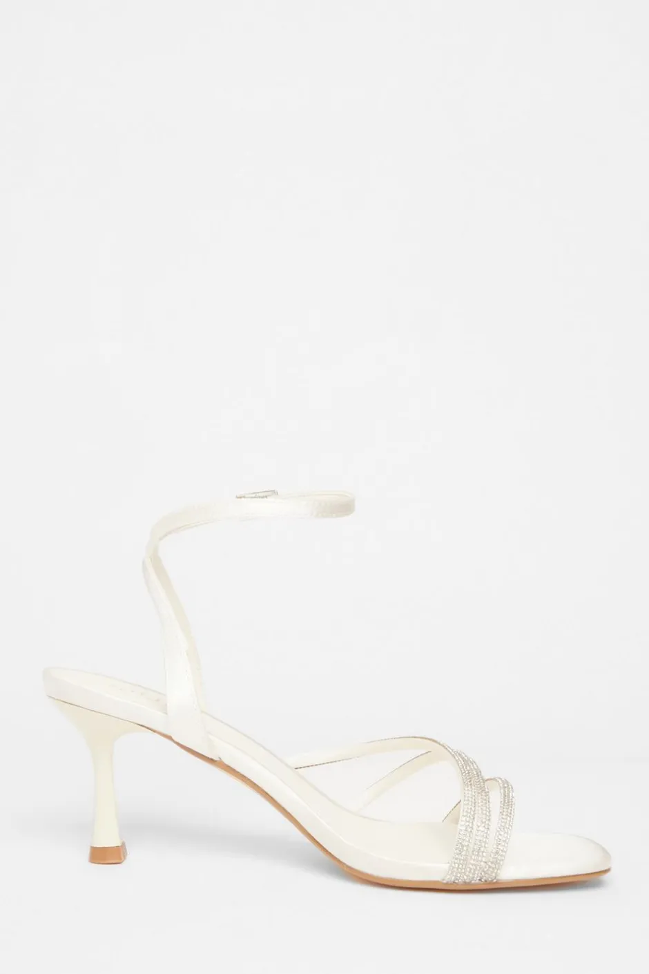 Quiz Bridal White Embellished Heels Outlet