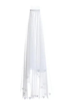 Quiz Bridal White Heart Veil Hot