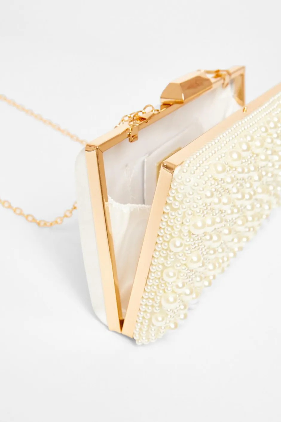 Quiz Bridal White Pearl Box Bag Sale