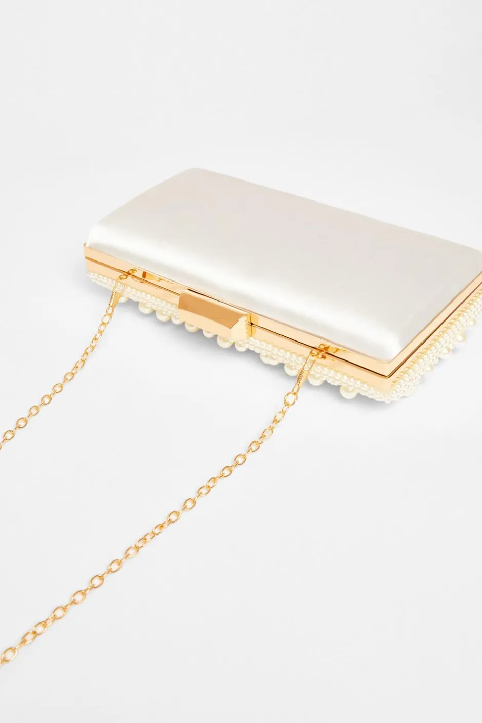 Quiz Bridal White Pearl Box Bag Sale
